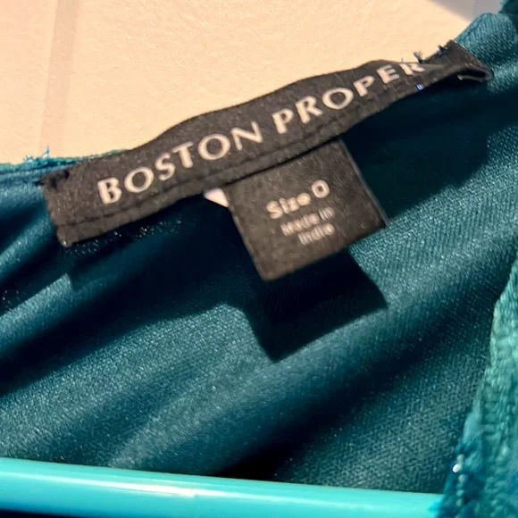 Boston Proper maxi emerald green dress! Size 0! - Picture 2 of 6